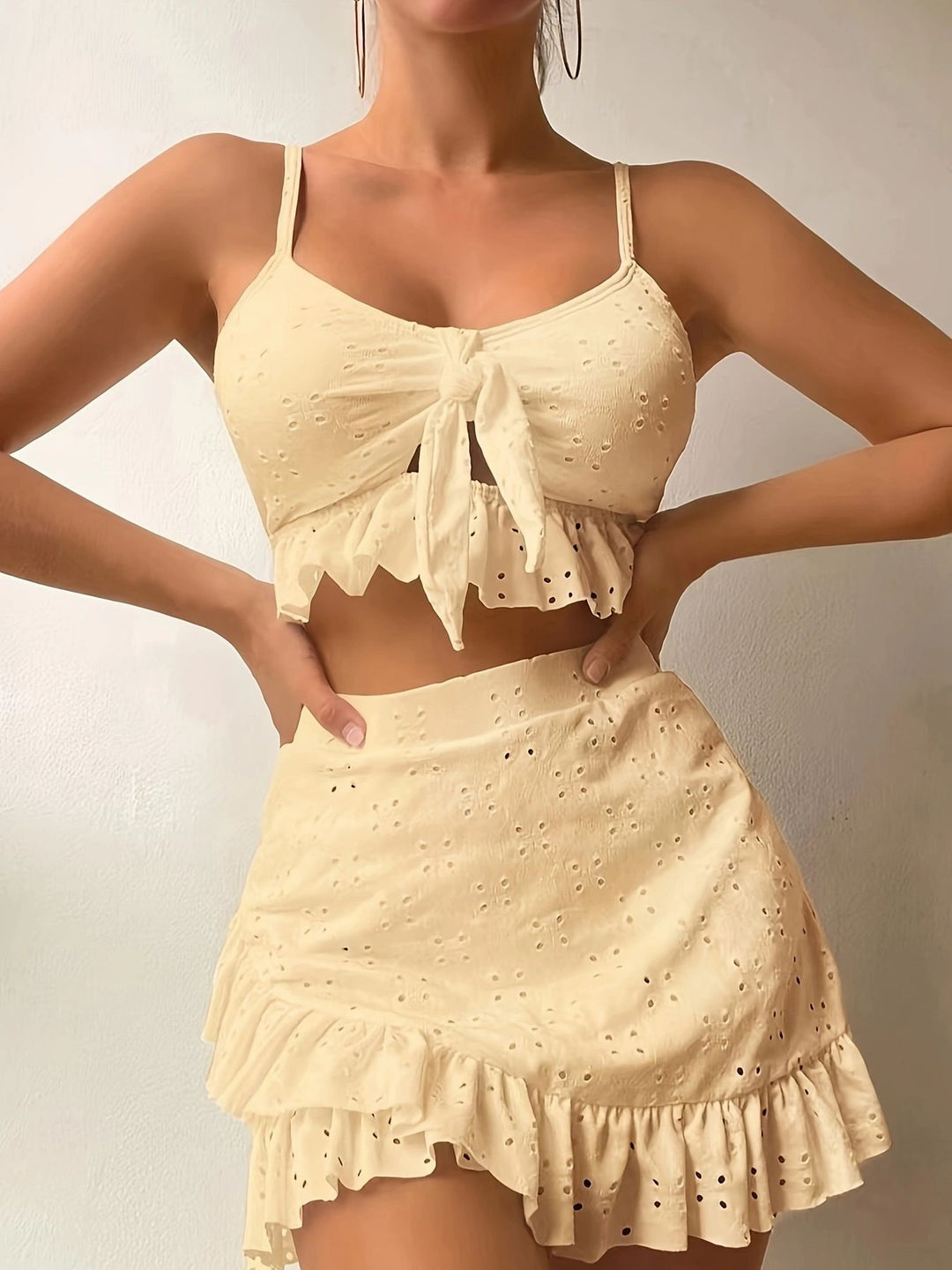 Women Crop Top and Skirt Set Mune Fashion