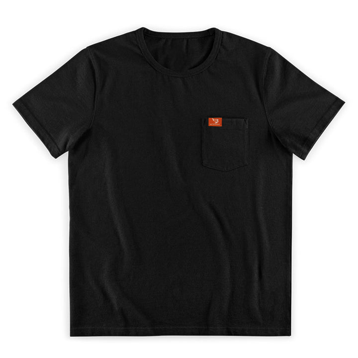 Men's single jersey short-sleeve shirt with patch chest pocket, reinforced seams, and round neckline Mune Fashion