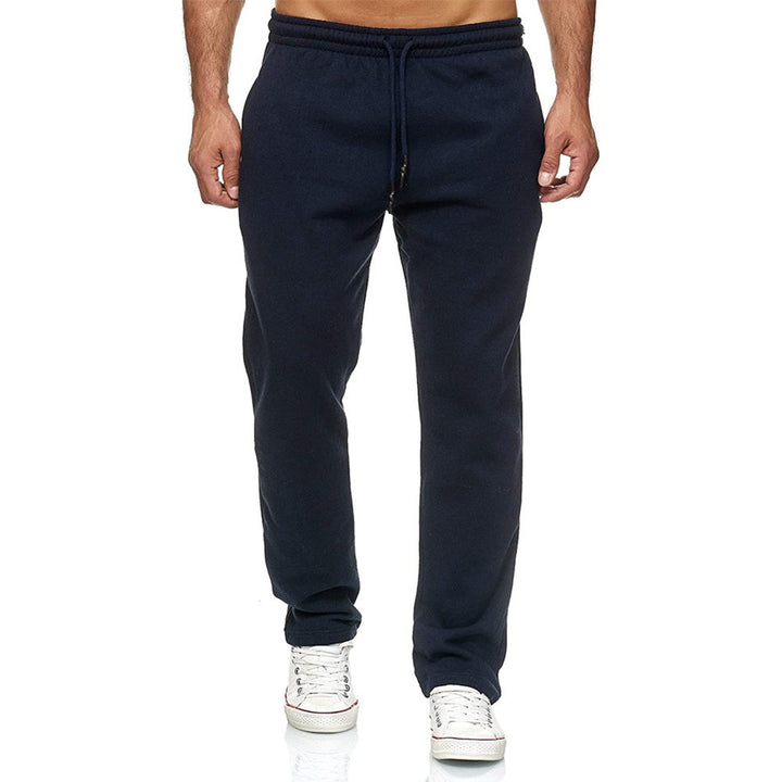 Men's straight-cut jogging pants with brushed fleece on the inside, high comfort waistband and drawstring Mune Fashion