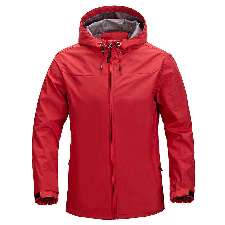 Unisex Lightweight Packable Rain and Wind Jacket with Adjustable Hood and Breathable Lining Mune Fashion