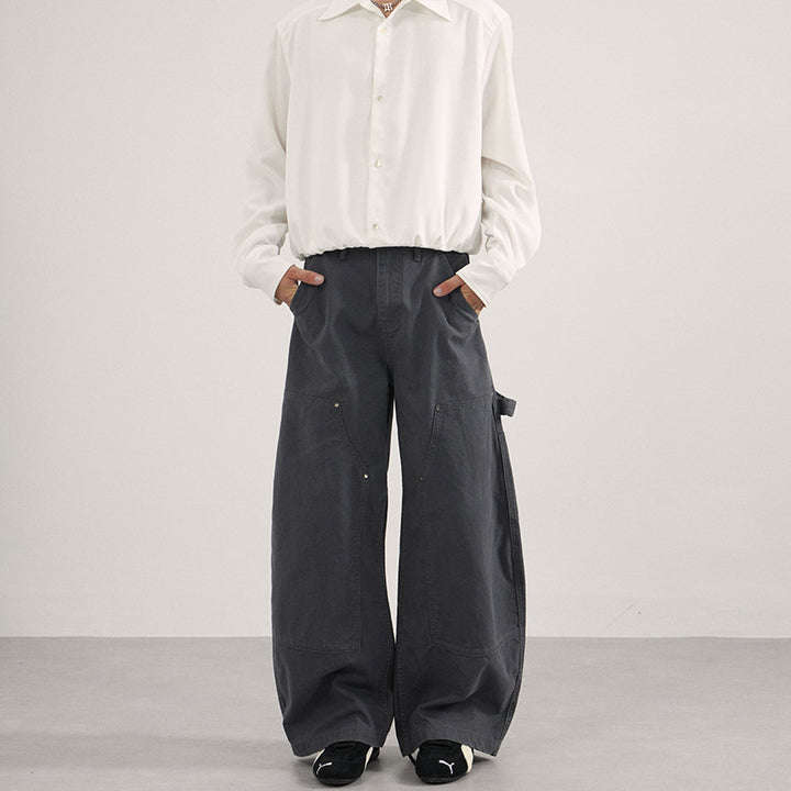 Men's Ultra Wide Workwear Palazzo Pants made of durable cotton twill with knee panels and tool loop Mune Fashion