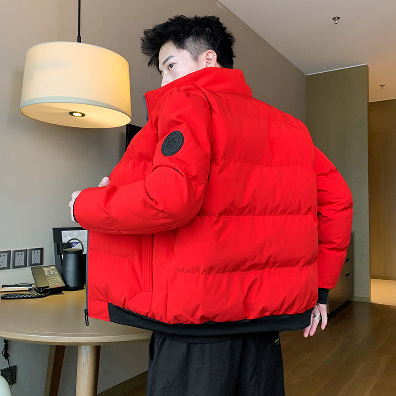 Men's quilted padded stand collar bomber jacket with thermo insulation and elastic cuffs Mune Fashion