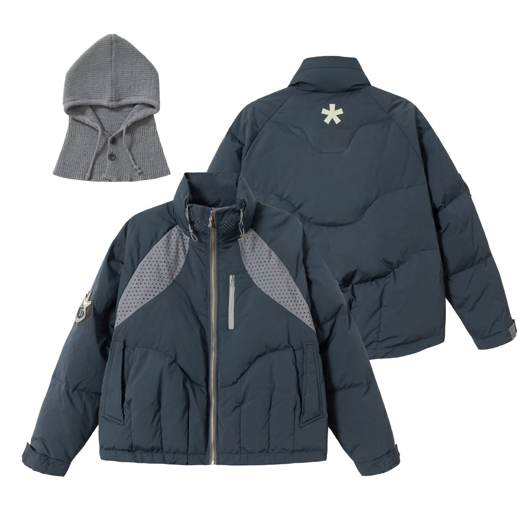 Men's short padded winter jacket with a high stand-up collar Mune Fashion