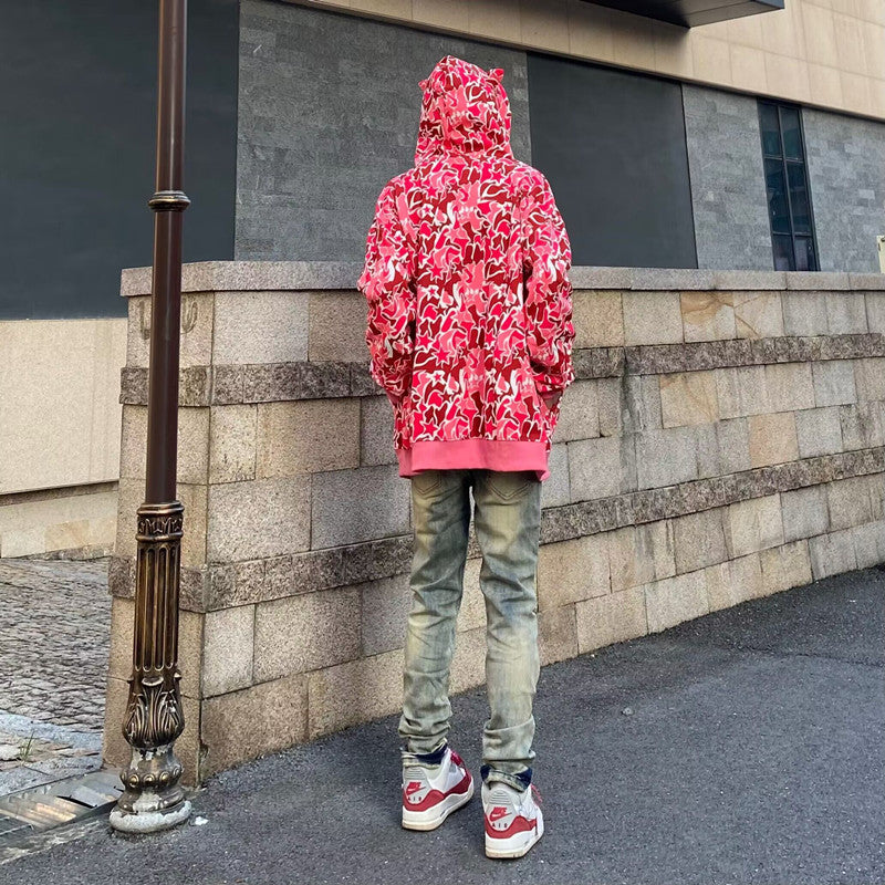 Men's Fashion Destroyed Jeans with Star Applications Mune Fashion