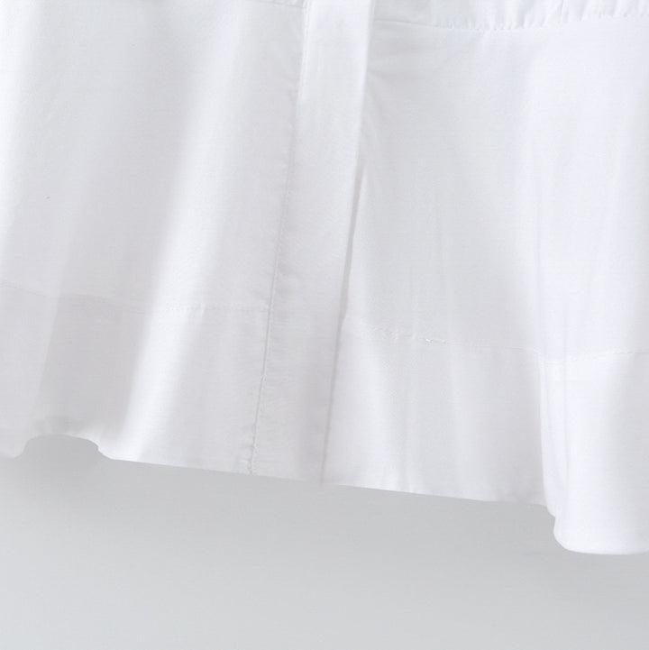 Women's Tailored Poplin Blouse with Bust Darts and Concealed Button Placket Mune Fashion