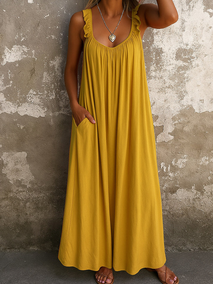 Women's maxi dress with strapless fit and airy silhouette Mune Fashion