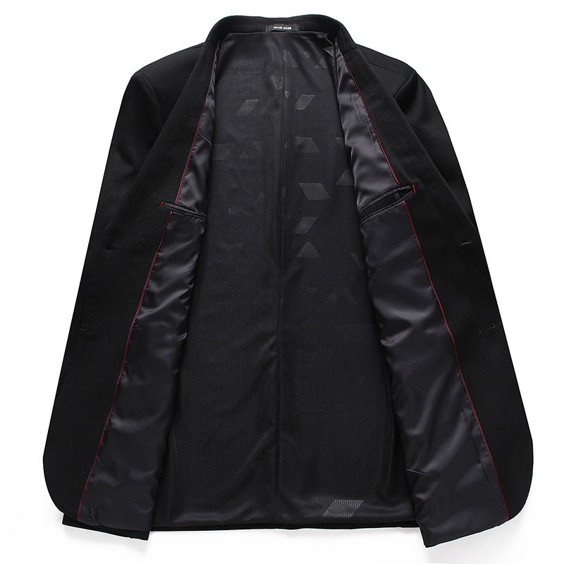 Men's Single-Breasted Suit Jacket with Narrow Lapels and Light Lining Mune Fashion