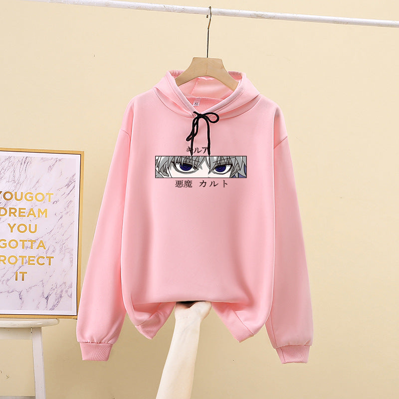 Unisex oversized hoodie with anime eye print and soft cotton blend Mune Fashion