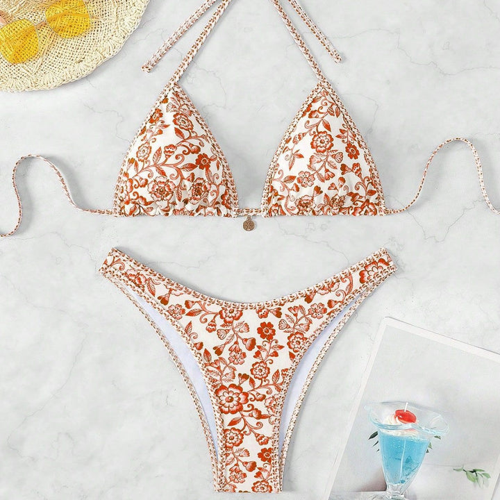 Women's triangle bikini with floral lace Mune Fashion