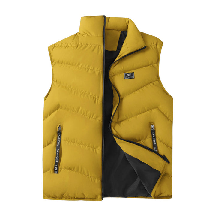 Men's Packable Microfiber Puffer Vest with Thermal Insulation, High Collar and Secure Zipper Pockets Mune Fashion