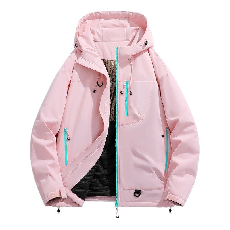 Women's Waterproof Insulated Softshell Thermo Jacket with Hood and Multifunctional Pockets Mune Fashion