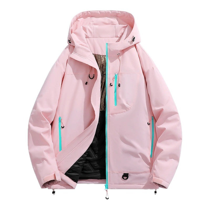 Women's Waterproof Insulated Softshell Thermo Jacket with Hood and Multifunctional Pockets Mune Fashion
