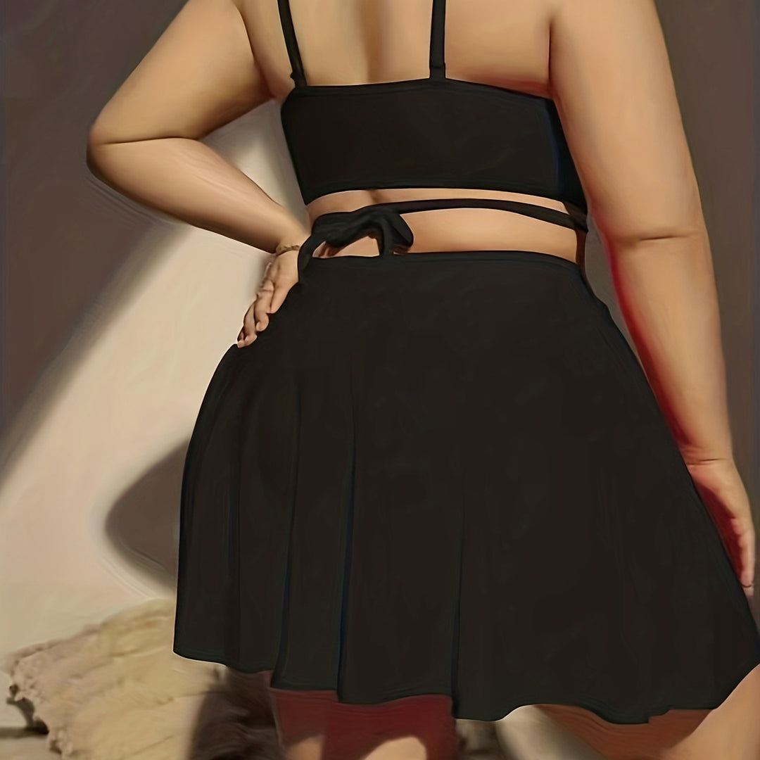 Women’s set consisting of top and skirt with sophisticated crossings Mune Fashion