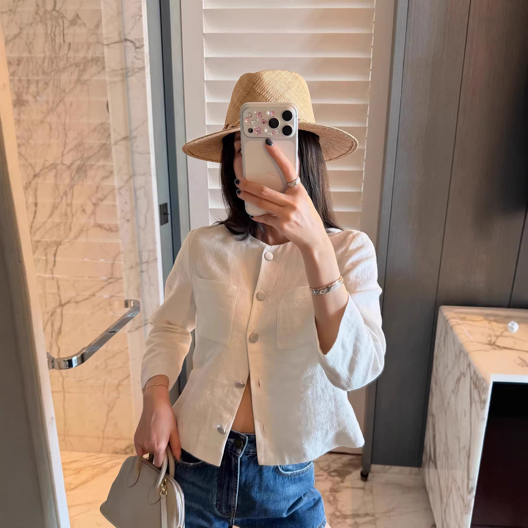 Women Stylish Short Sleeve Jacket Mune Fashion