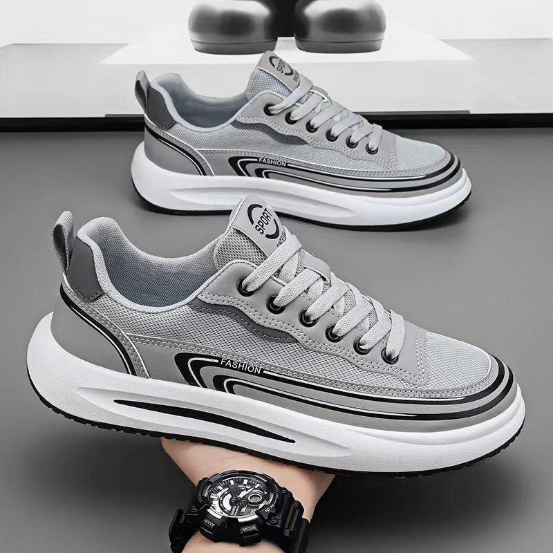 Men's lightweight breathable mesh sneakers with ergonomic platform sole Mune Fashion