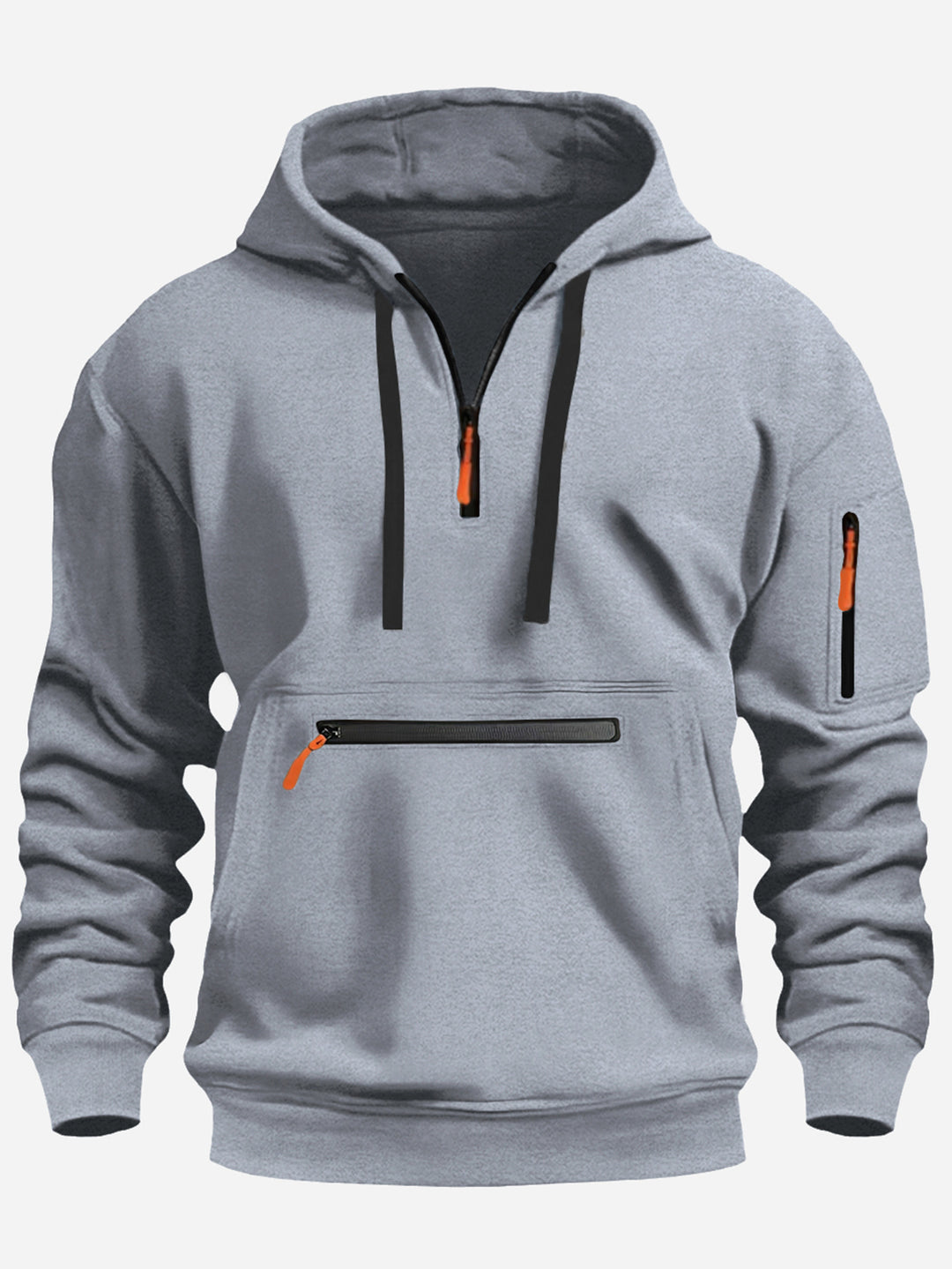 Men's nan technical half-zip hoodie with front zip pocket and sleeve pocket Mune Fashion