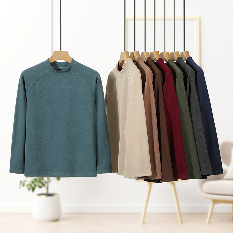 Men's Premium Mockneck Sweater made of fine wool blend with raglan sleeves Mune Fashion