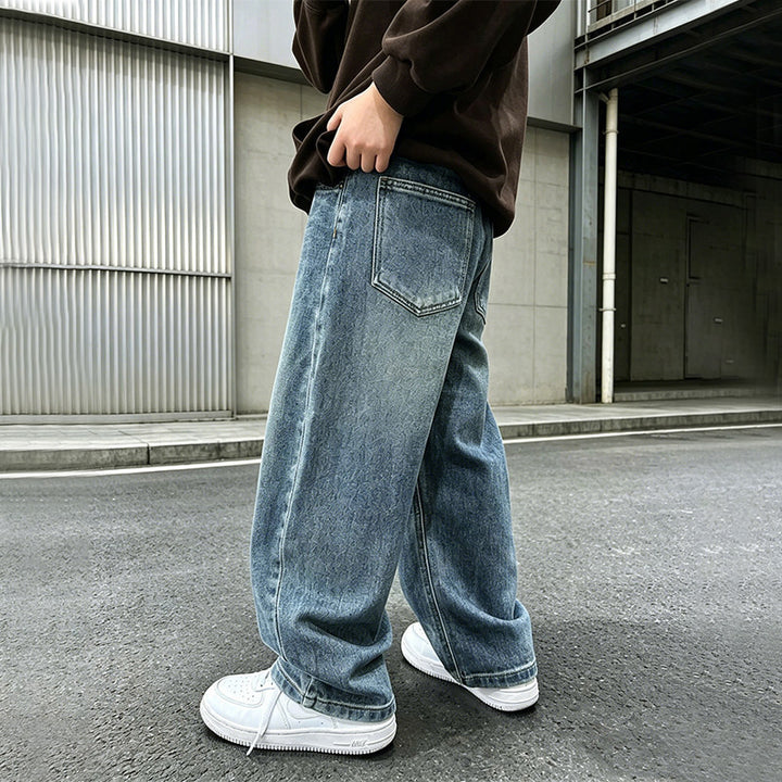 Men's loose denim jeans with casual fit Mune Fashion