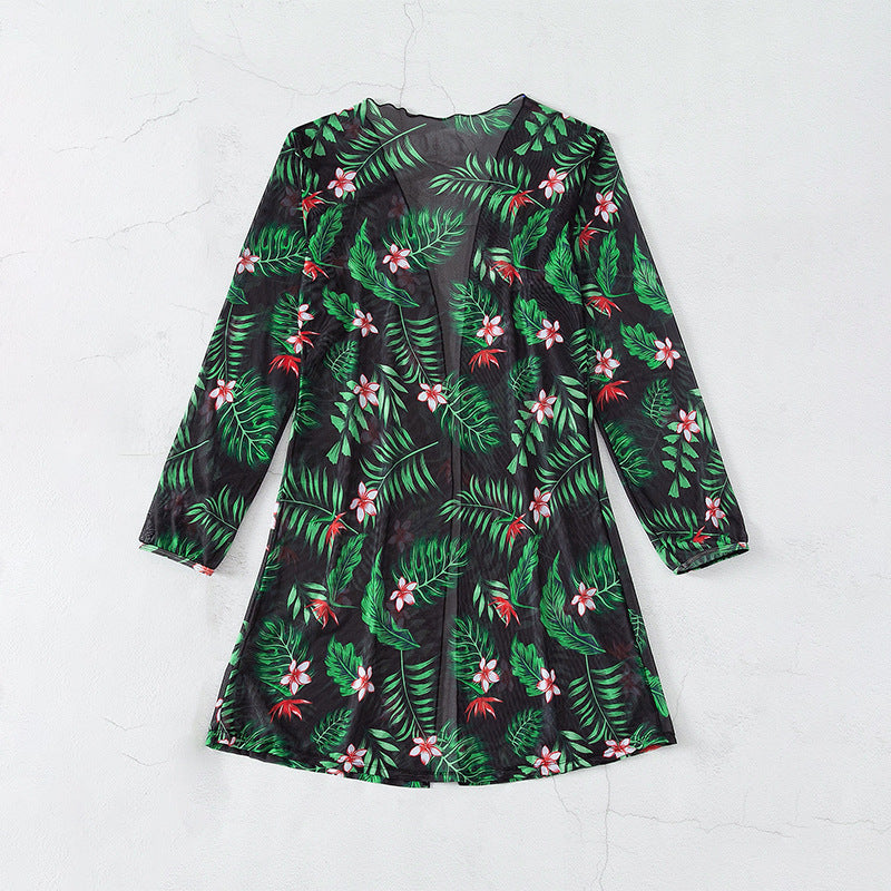 Women's beach dress with floral pattern and light cover-up Mune Fashion