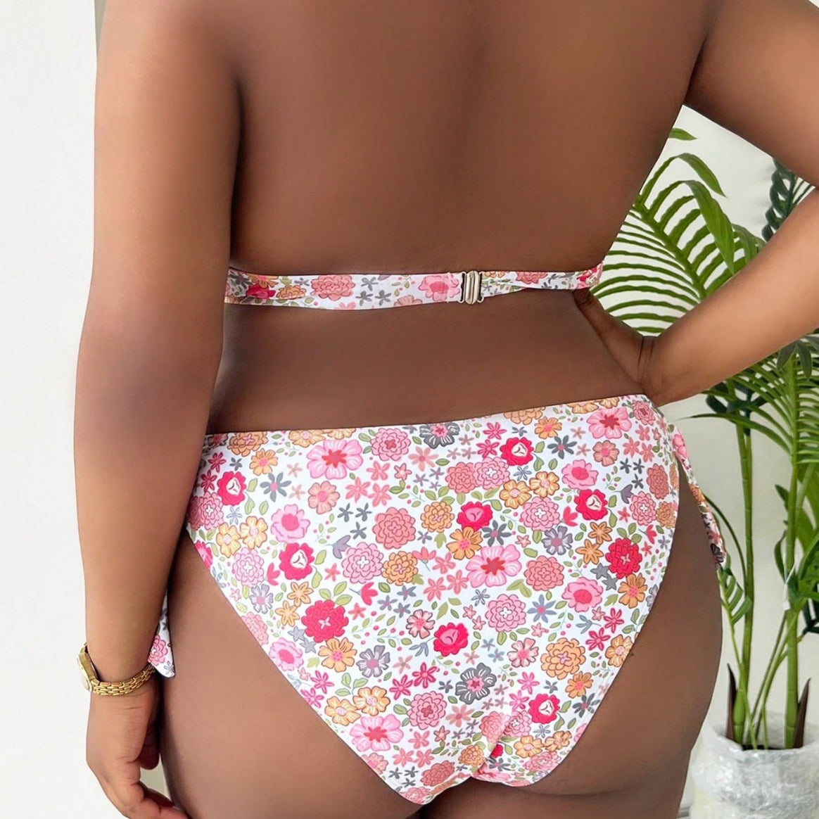 Women’s bikini with tied top and floral design Mune Fashion