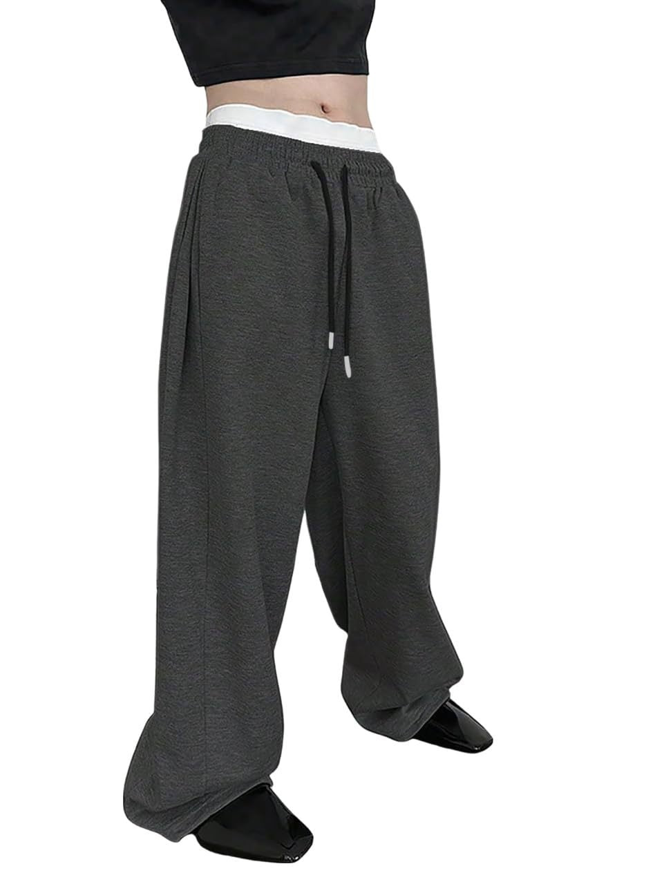 Men's loose oversized jogging pants with elastic waistband and drawstring Mune Fashion