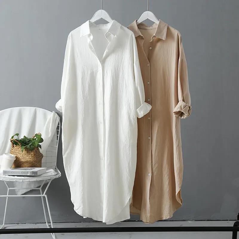 Women's Oversized Blouse Shirt In Casual Cut with Button Placket Mune