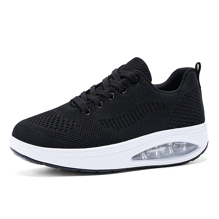 Women's breathable platform walking sneakers with visible air chamber and orthopedic comfort sole Mune Fashion