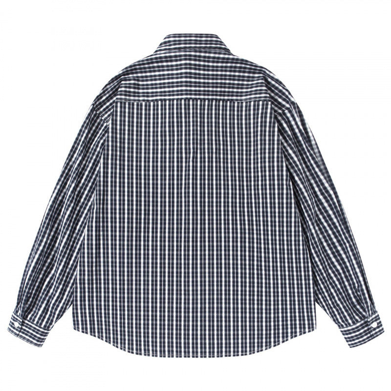 Men's loose-fitting checkered shirt with double breast pockets Mune Fashion