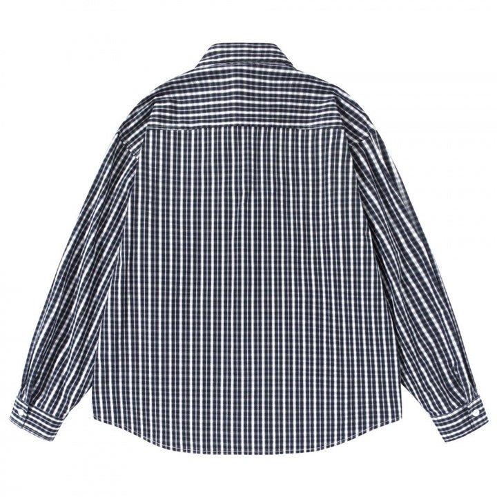Men's loose-fitting checkered shirt with double breast pockets Mune Fashion