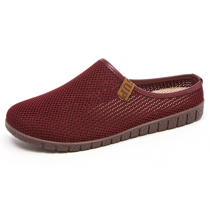 Women's knitted breathable slippers with woven comfort insole and flexible profile sole Mune Fashion