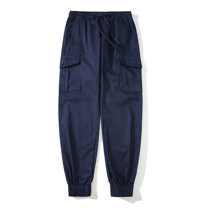 Herren Cargo-Joggerhose mit elastischem Bund, Klappentaschen und gerippten Knöcheln Mune Fashion