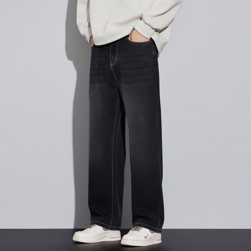 Men's Loose Denim Jeans in Vintage Look with Low Rise and Casual Fit Mune Fashion
