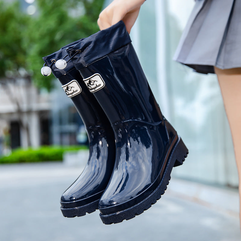 Women High Quality and Stylish Rubber Boots with Adjustable Lacing System Mune Fashion