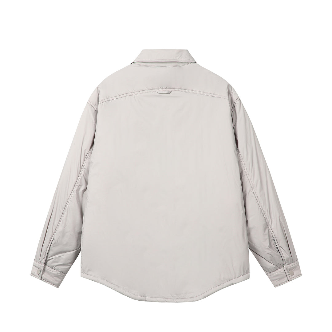 Unisex Short Cut Thermal Shirt Jacket with Shirt Collar and Flap Pocket Mune Fashion