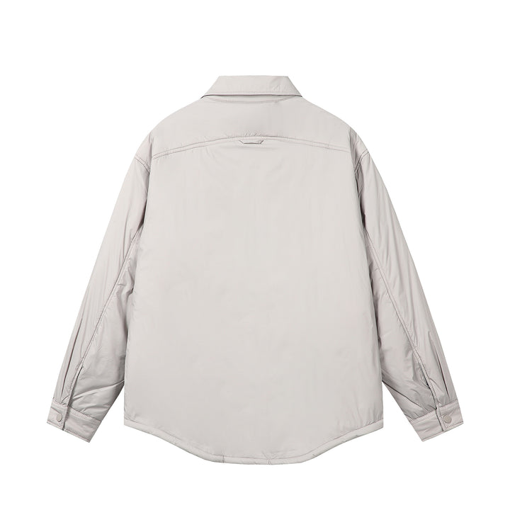Unisex Short Cut Thermal Shirt Jacket with Shirt Collar and Flap Pocket Mune Fashion