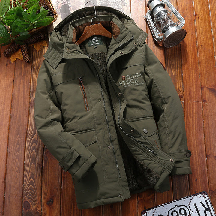 Men's Weatherproof Fleece Jacket with Removable Hood Mune Fashion