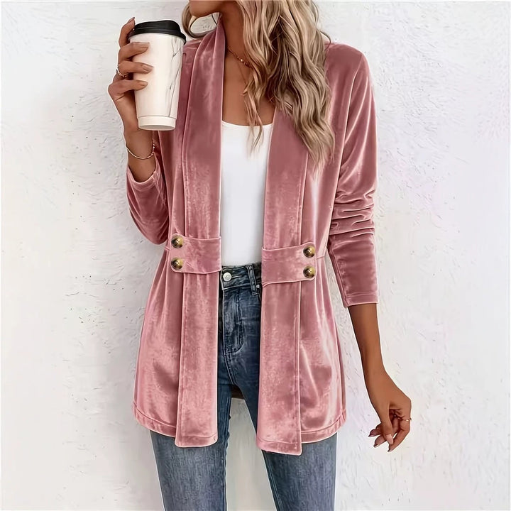 Women Elegant Velvet Blazer Mune Fashion