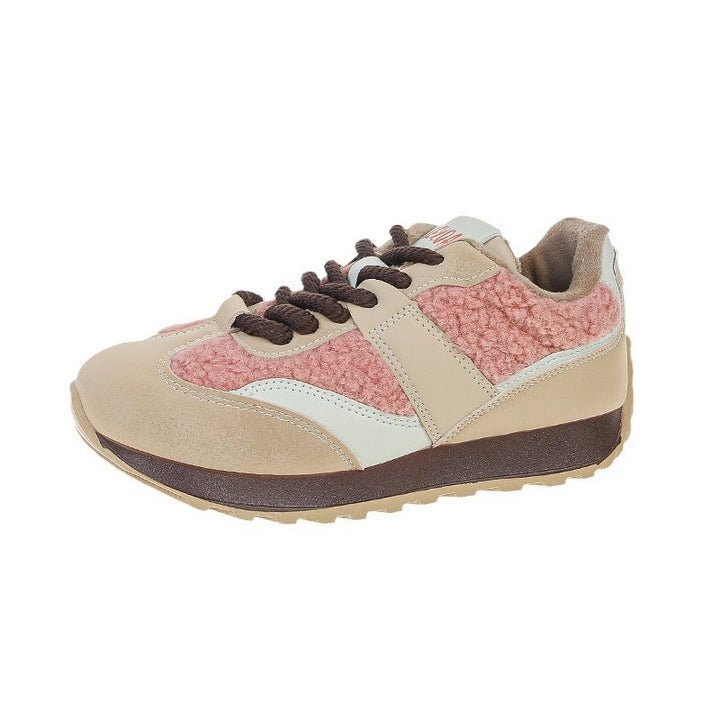 Women Comfortable Sneakers with fluffy upper material and stable sole Mune Fashion