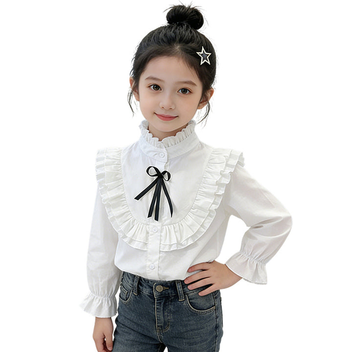 Girls playful blouse with ruffle details Mune Fashion