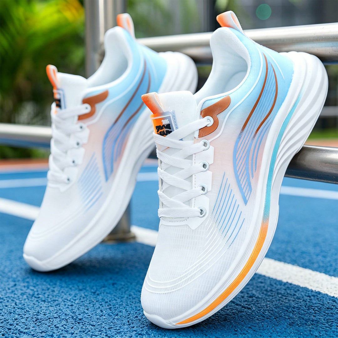 Unisex nan lightweight comfort running sneaker with seamless mesh upper, padded heel collar, and shock-absorbing wave EVA sole Mune Fashion
