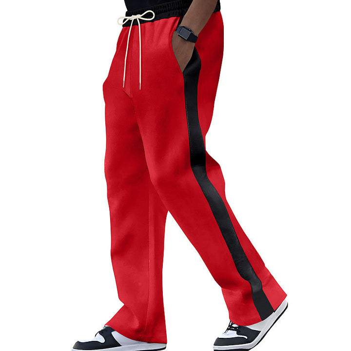 Men's loose-fitting jogging pants with contrast side stripes, elastic waistband and drawstring Mune Fashion