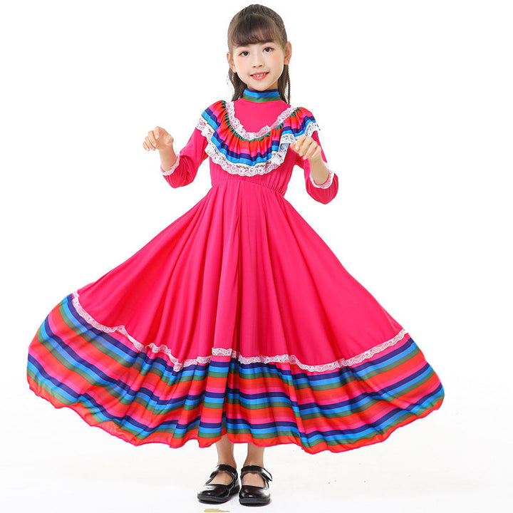 Girls' Tracht dress with colorful hem Mune Fashion