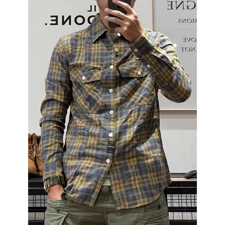 Men's Checkered Cotton Shirt Mune Fashion