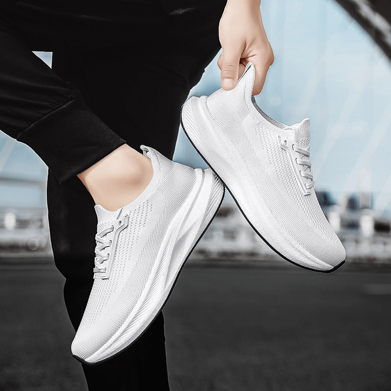 Men's breathable knitted running shoes with cushioning lightweight foam sole Mune Fashion