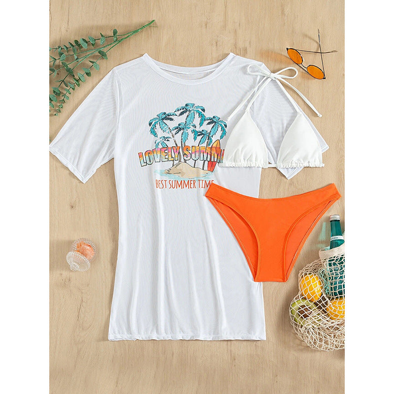 Women’s beach top with vibrant summer motif Mune Fashion