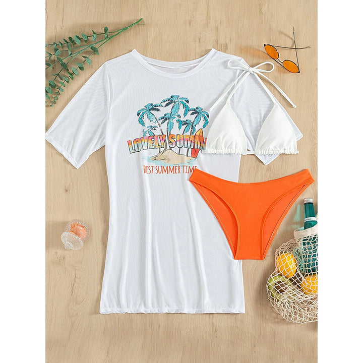 Women’s beach top with vibrant summer motif Mune Fashion