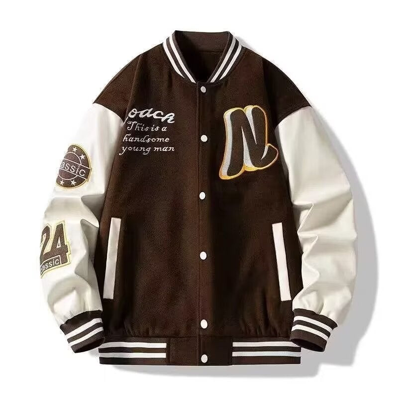 Men's Varsity Jacket with Classic Details Mune