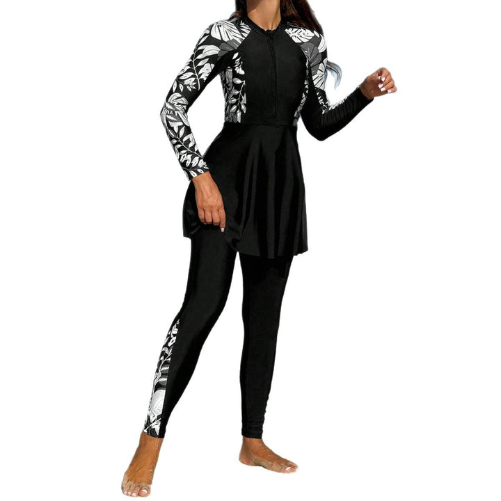 Ladies' Surf Suit with Skirt and Long Sleeve Design Mune Fashion