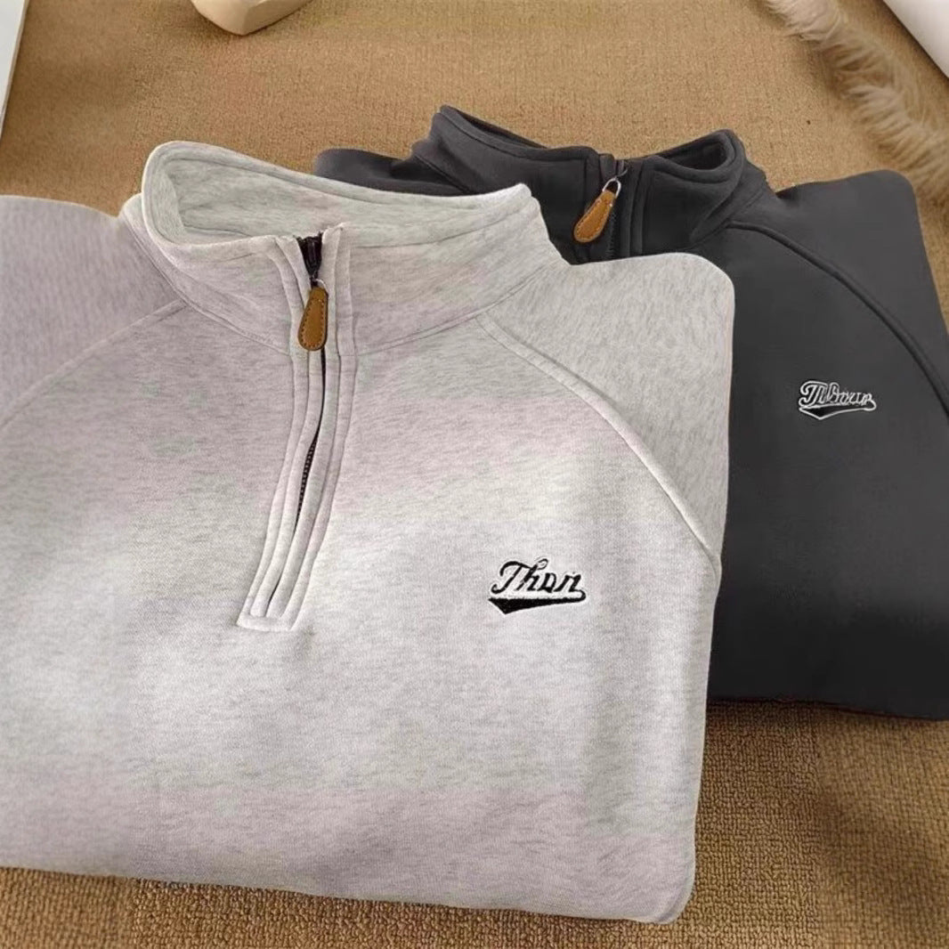 Ladies Urban Fleece Pullover with Stand-up Collar Mune Fashion