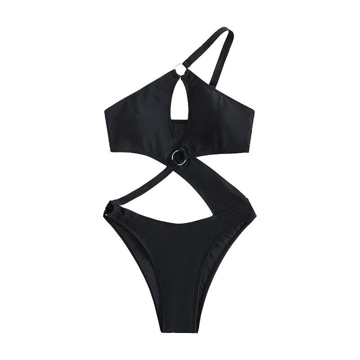 Women's One-Piece Swimsuit with Fashionable Cut-Out Design and Adjustable Straps Mune Fashion